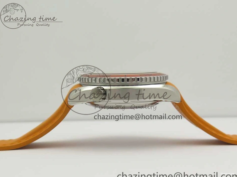 0317 Planet Ocean Professional Orange Bezel 42mm 1:1 VSF Best Edition on Orange Rubber Strap A8500 Super Clone Original 7947